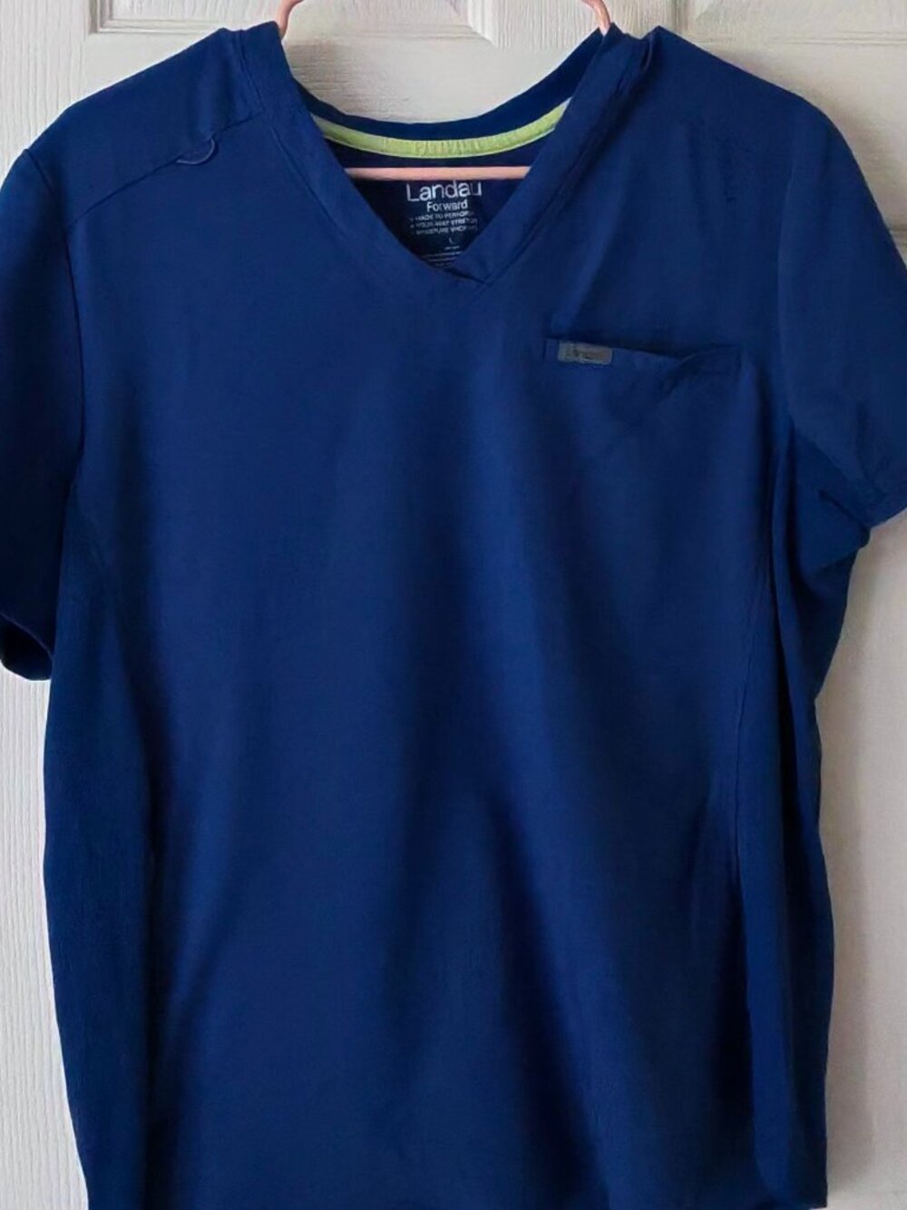 Landau Scrub Set Women's Large Top & Large Pants Royal blue